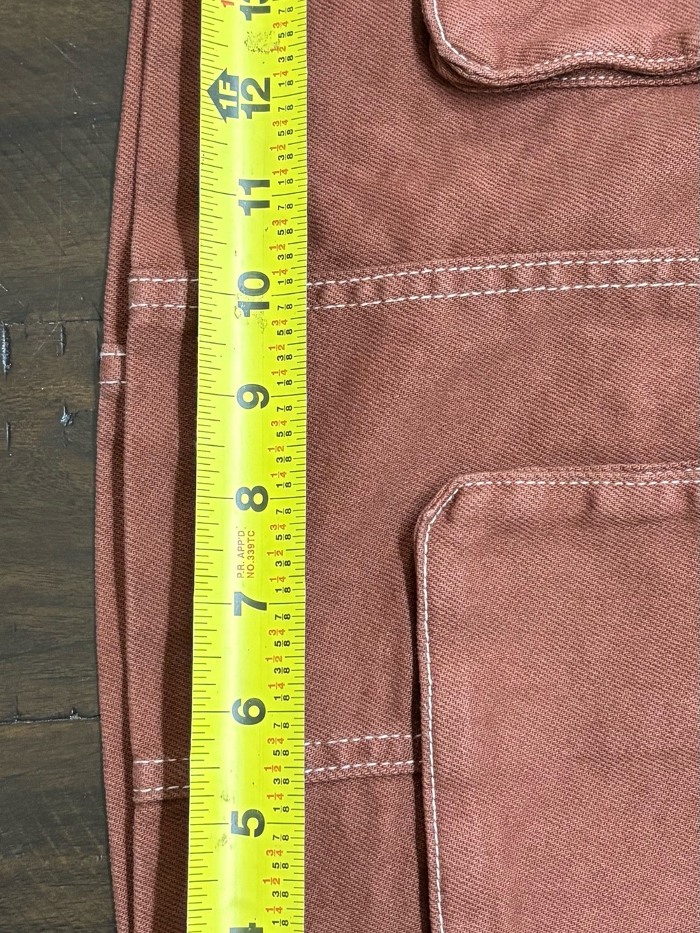 🔥 Rust-Brown Orange Canvas Pocketed Utility Mini Skirt - Picture 3 of 5